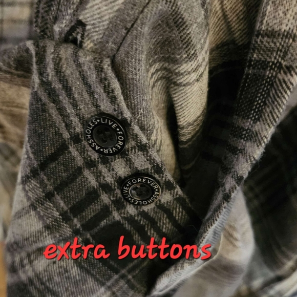 🆕️ Assholes Live Forever Women's Rose Flannel Graphic Shirt - Picture 10 of 12